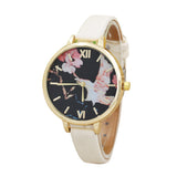 Floral Gold Wrist Watch