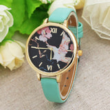 Floral Gold Wrist Watch