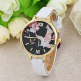 Floral Gold Wrist Watch