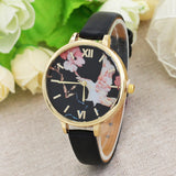 Floral Gold Wrist Watch