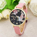 Floral Gold Wrist Watch